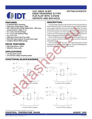 IDT74ALVCH32374BF datasheet  